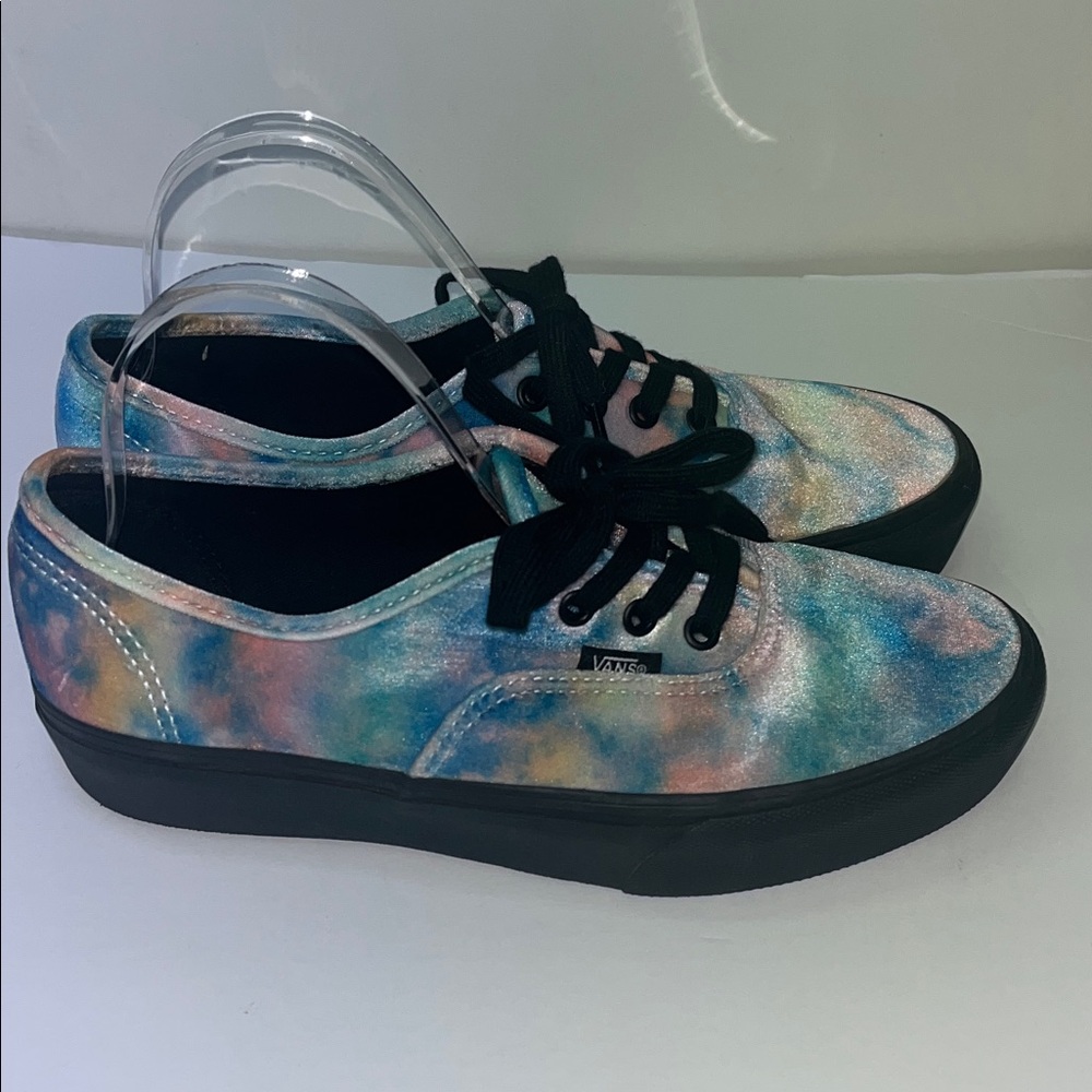 Vans Multicolor Tie-Dye Canvas Sneakers Unisex Men 8.5 Women 10 - Picture 3 of 7